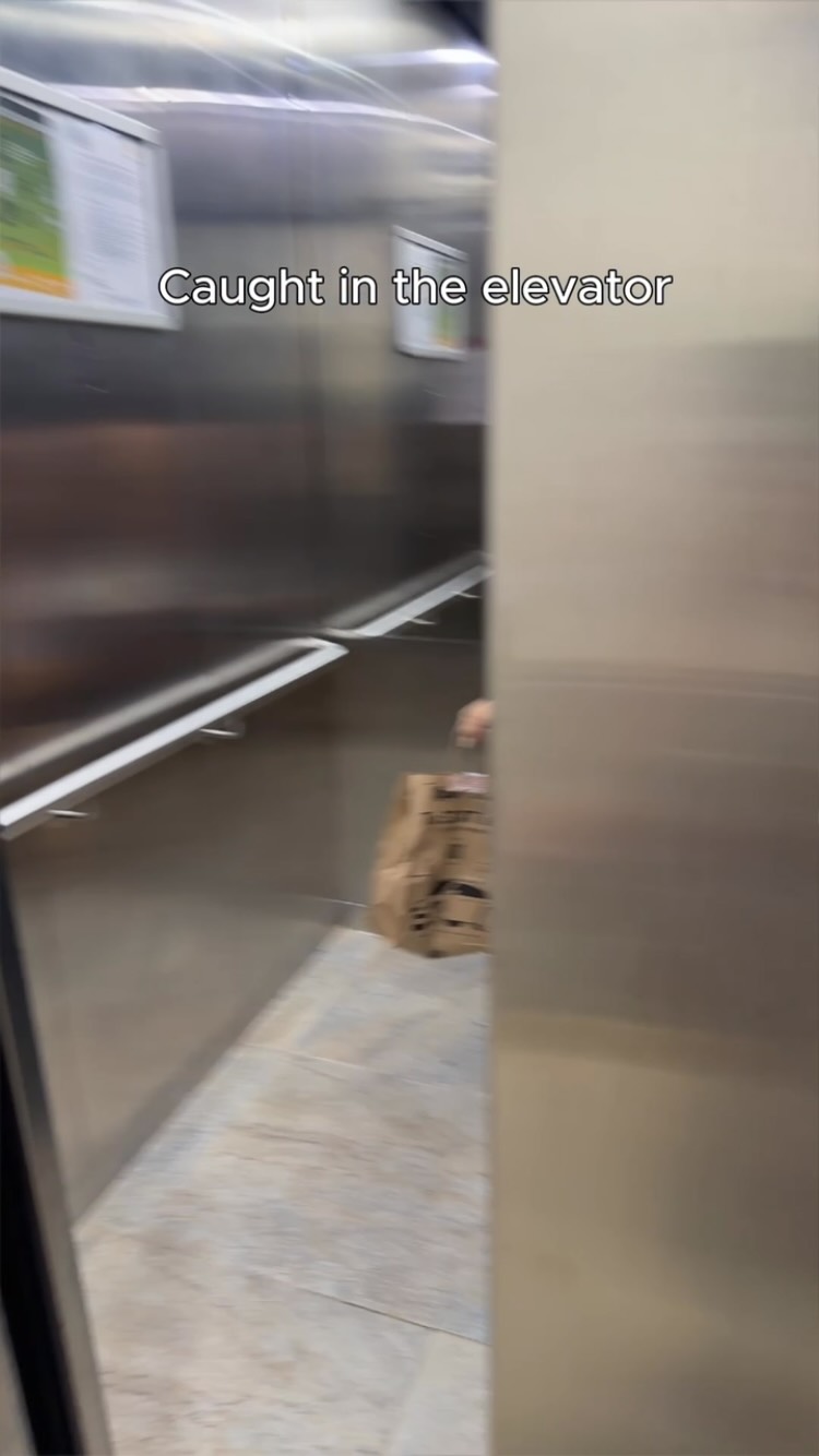 Caught in the elevator